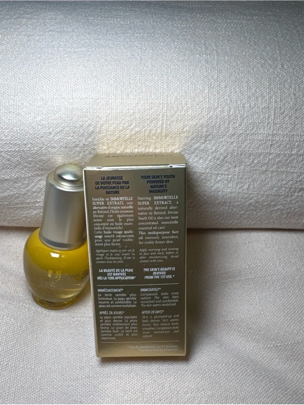L'OCCITANE Immortelle Divine Youth Oil — Yellow & Silver Accents